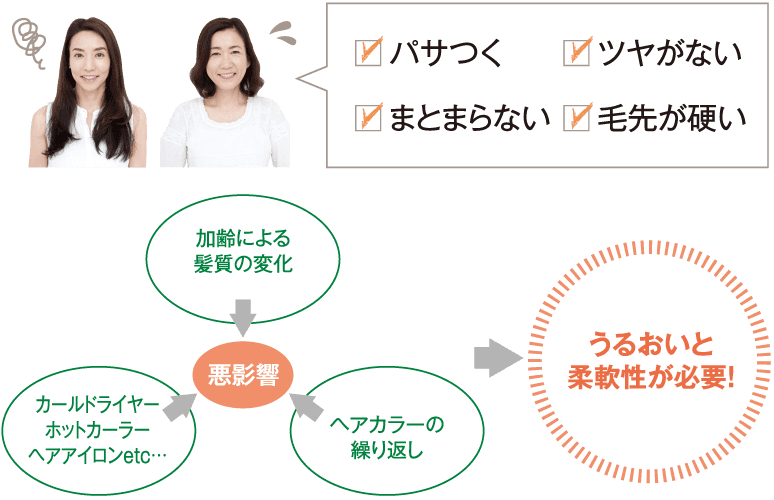 髪のダメージイメージ